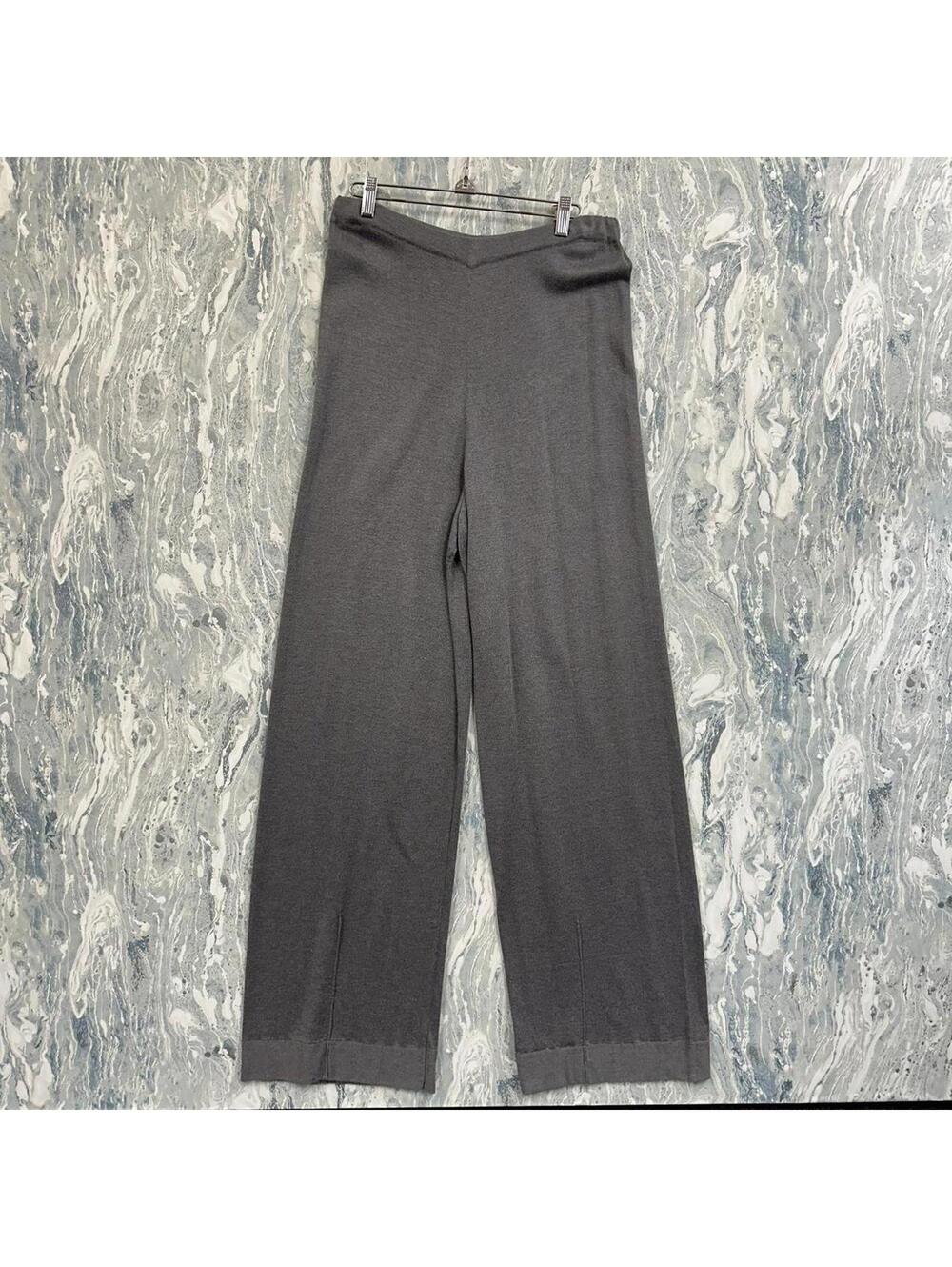 Boho casual minimalist high rise grey legging lounge pants (2)